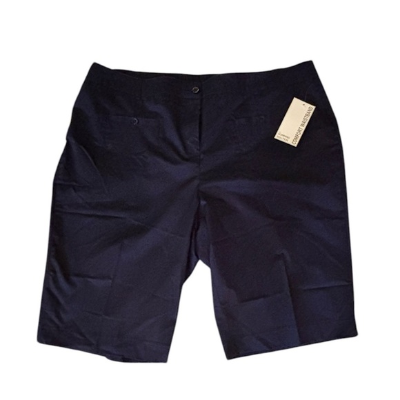 Sag Harbor Pants - Sag Harbor Women’s Navy Shorts Skimmer Stretch Slimming Solution Size 24W NWT